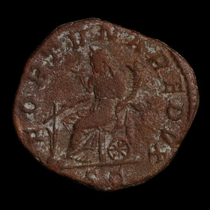 Rome, Emperor Gordian III, AE Sestertius, Fortuna (Goddess of Fortune) - 251 to 253 CE - Roman Empire