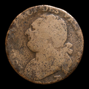 French Revolution, King Louis XVI, 1 Sol - 1792 CE - France