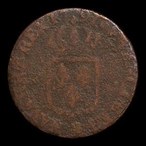 French Revolution, King Louis XVI, 1 Sol - 1791 CE - France