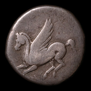 Akarnania, City of Anaktorion, AR Stater, Pegasus & Athena - c. 350 to 300 BCE - Ancient Greece