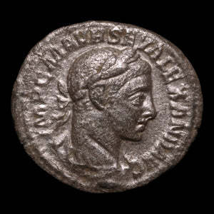 Rome, Emperor Severus Alexander, AR Denarius, Virtus (Deity of Bravery) - 222 to 228 CE - Roman Empire