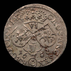 Poland, King John III Sobieski, Silver 6 Groschens - 1682 CE - Polish-Lithuania