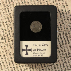 City of Pesaro, Francesco Maria I, Quattrino - 1513 to 1538 CE - Italian States