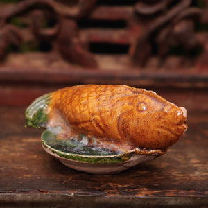 China, Ming Dynasty, Fish-Shaped Sancai Ceramic Offering - c. 1400s to 1500s CE - Imperial China