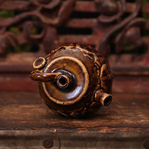 China, Qing Dynasty, Brown Glazed Small Water Drop Vessel (Calligraphy Tool) - c. early 1900s CE - Imperial China