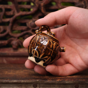 China, Qing Dynasty, Brown Glazed Small Water Drop Vessel (Calligraphy Tool) - c. early 1900s CE - Imperial China