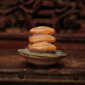 China, Ming Dynasty, Food-Shaped Sancai Ceramic Offering - c. 1400s to 1600s CE - Imperial China