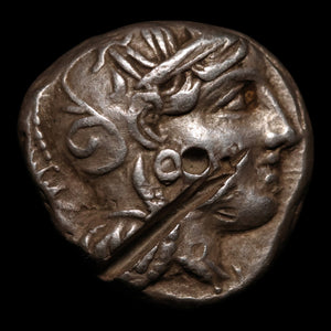 Attica, City of Athens, AR Tetradrachm (With Test Cut), Owl & Athena - c. 454 to 440 BCE - Ancient Greece