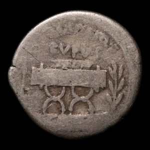 Roman Republic, Q. Pompeius Rufus, AR Denarius (Julius Caesar as Proconsul) - 54 BCE - Roman Republic