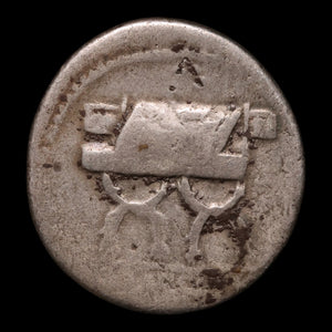 Roman Republic, P. Furius Crassipes, AR Denarius, Cybele (Mother Goddess) - 84 BCE - Roman Republic
