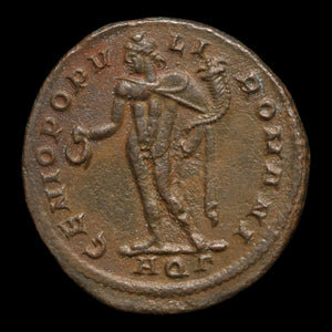 Rome, Emperor Galerius, AE Follis, Genius (Divinity) - 296 CE - Roman Empire