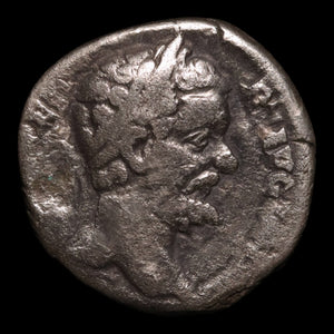 Rome, Emperor Septimius Severus, AR Denarius, Apollo (Major Greek God) - 194 to 195 CE - Roman Empire