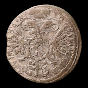 City of Chur, Emperor Charles VI, AR 3 Kreuzer - 1732 CE - Switzerland