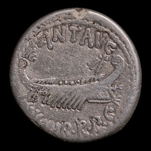 Roman Republic, Mark Antony, AR "Legionary Denarius" - 32 to 31 BCE - Roman Republic
