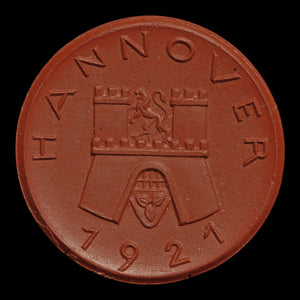Weimar Germany, City of Hanover, Porcelain 50 Pfennigs Notgeld (Emergency Money) - 1921 CE - Weimar Republic