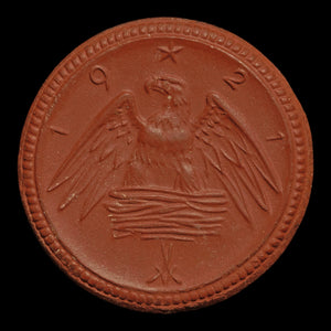 Weimar Germany, Saxony, Porcelain 2 Marks Notgeld (Emergency Money) - 1920 to 1921 CE - Weimar Republic