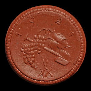 Weimar Germany, Saxony, Porcelain 50 Pfennigs Notgeld (Emergency Money) - 1920 to 1921 CE - Weimar Republic
