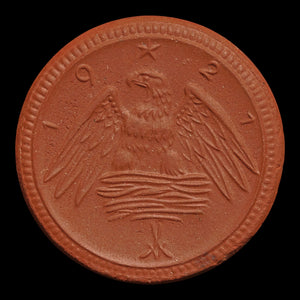 Weimar Germany, Saxony, Porcelain 2 Marks Notgeld (Emergency Money) - 1920 to 1921 CE - Weimar Republic