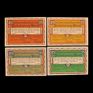 Weimar Germany, City of Hamm, Lot of Four Notgeld Notes - 1921 CE - Weimar Republic