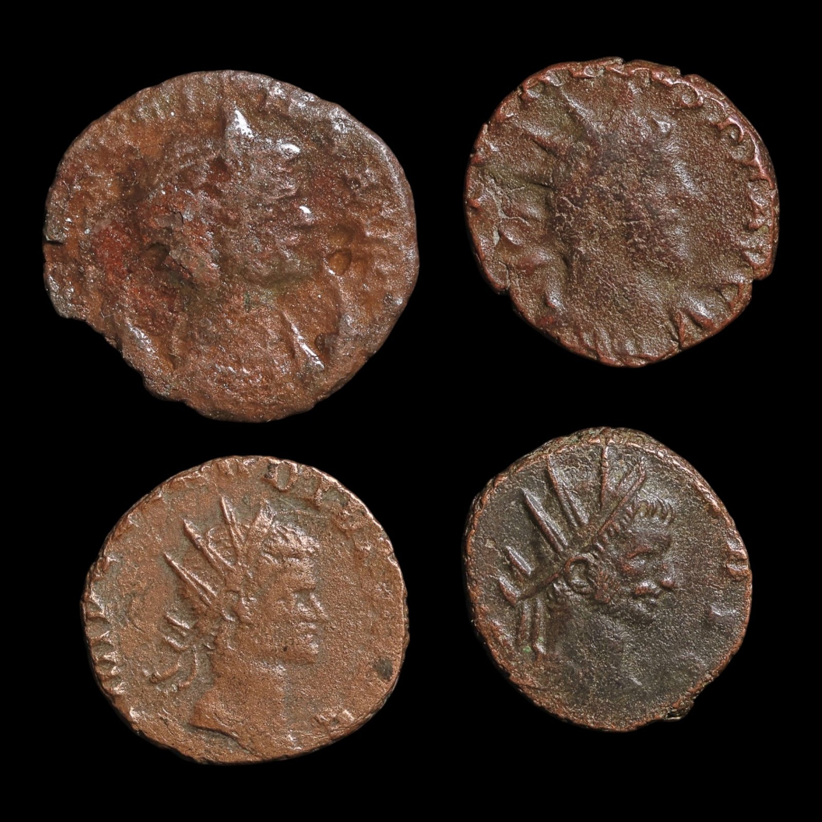 Rome, Crisis of the Third Century, Lot of 4 Antoniniani - c. 253 to 274 CE - Roman Empire