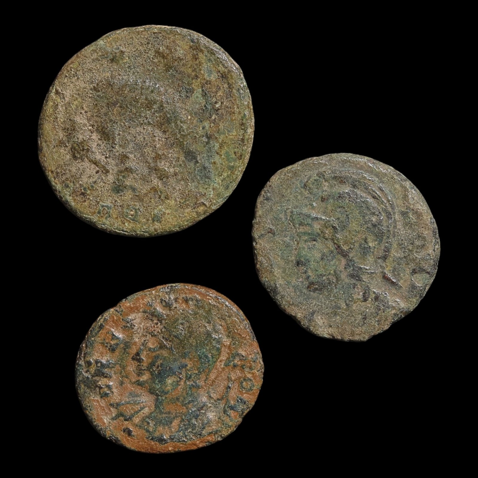 Rome, Constantine the Great, Lot of 3 "Urbs Roma" Commemorative Issues - c. 330 to 348 CE - Roman Empire