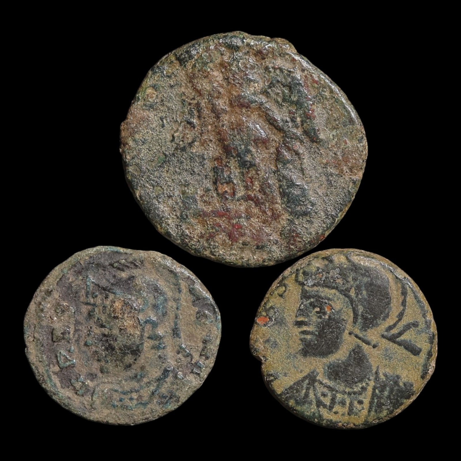 Rome, Constantine the Great, Lot of 3 Rome & Constantinople Commemorative Issues - c. 330 to 348 CE - Roman Empire