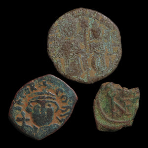 Byzantine Empire, Lot of 3 Copper Issues - c. 500 to 900 CE - Byzantine Empire