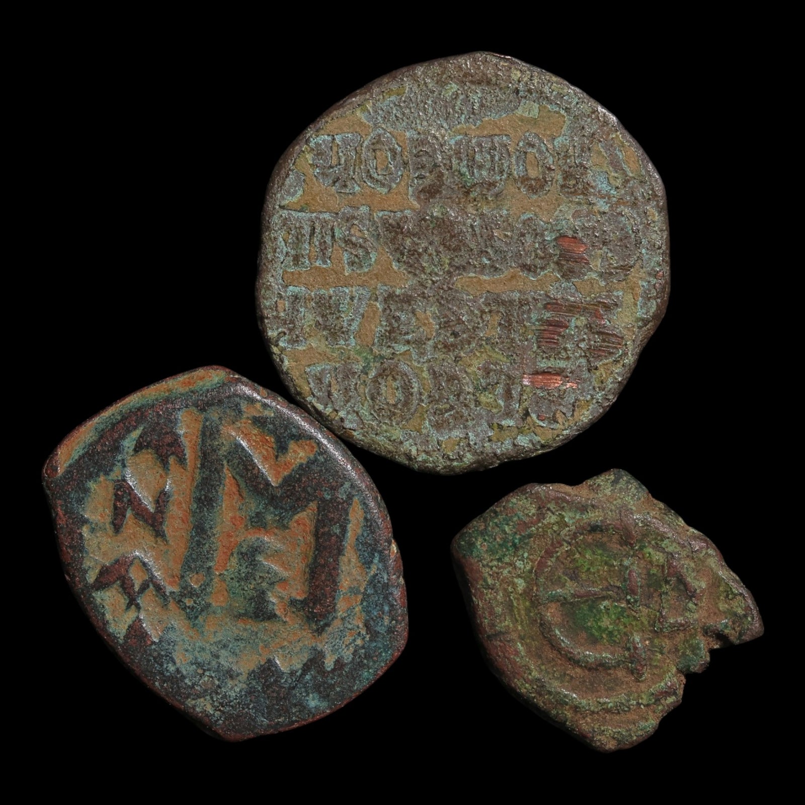 Byzantine Empire, Lot of 3 Copper Issues - c. 500 to 900 CE - Byzantine Empire