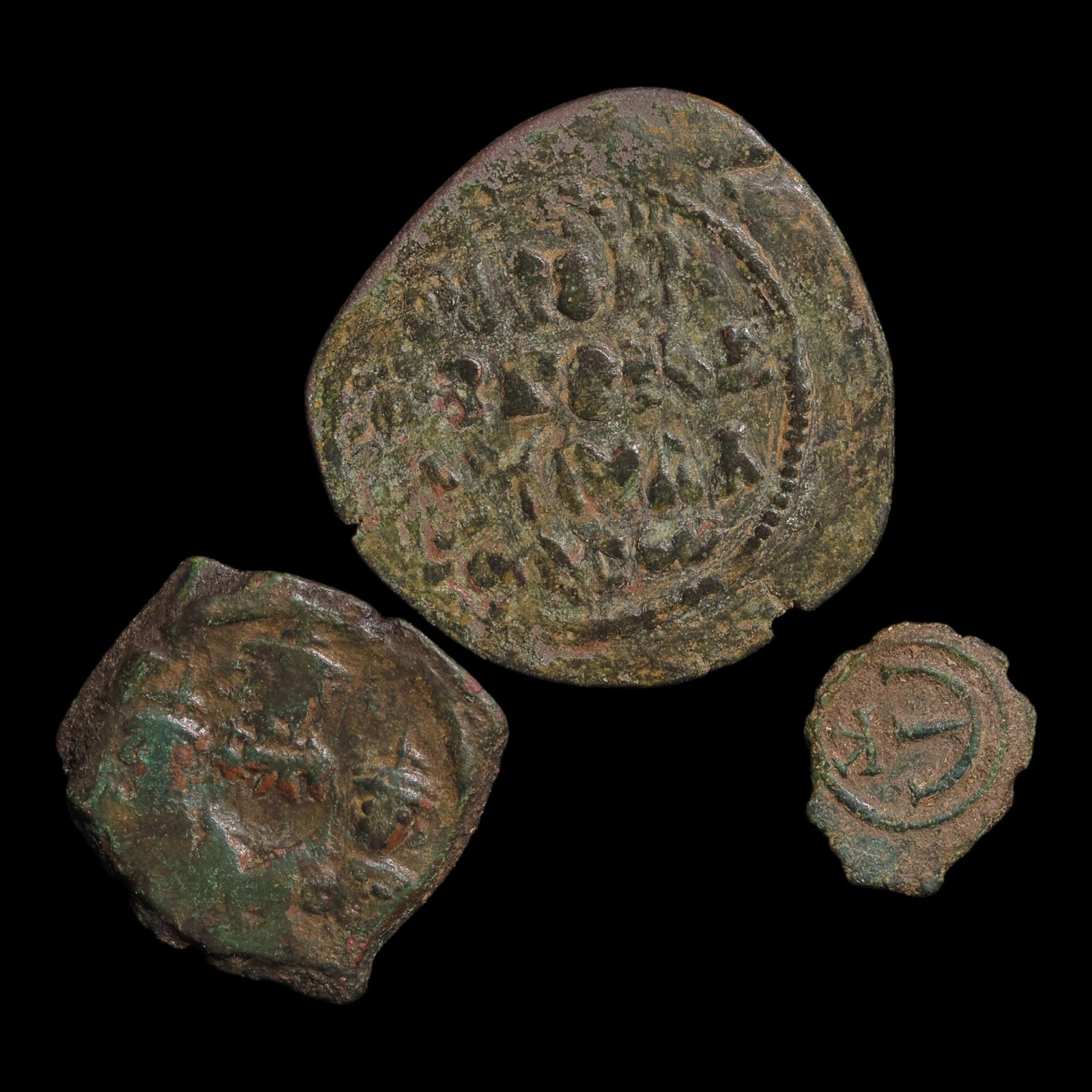 Byzantine Empire, Lot of 3 Copper Issues - c. 500 to 900 CE - Byzantine Empire