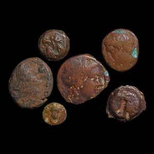 Lot of 6 Miscellaneous Greek Bronze Issues - c. 400 to 50 BCE - Greek World