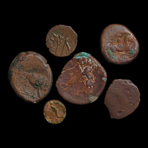 Lot of 6 Miscellaneous Greek Bronze Issues - c. 400 to 50 BCE - Greek World