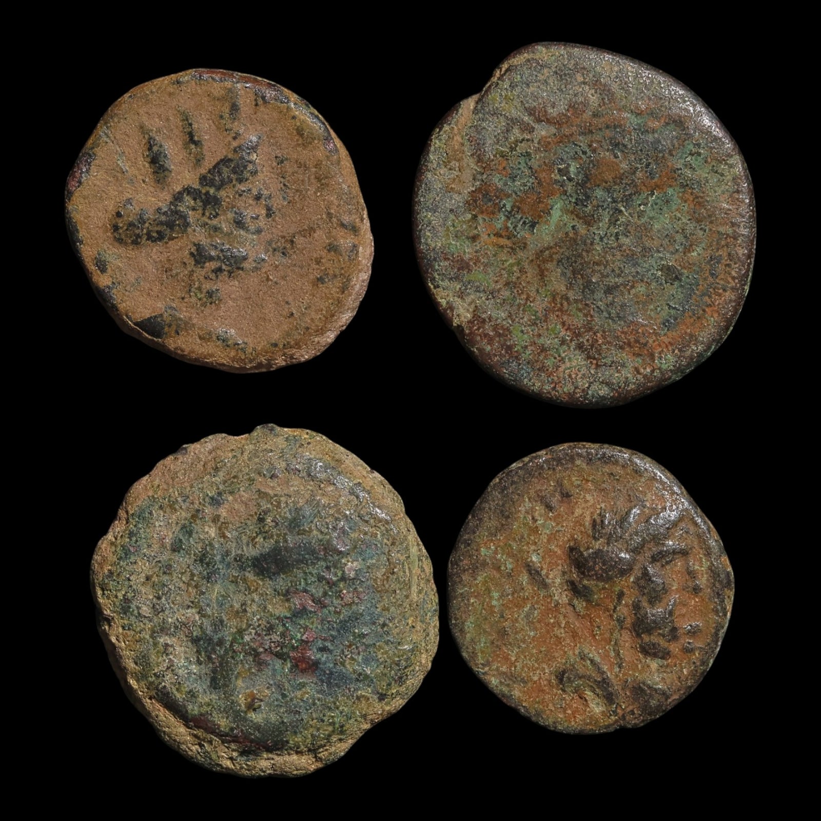 Lot of 4 Miscellaneous Greek Bronze Issues - c. 400 to 50 BCE - Greek World