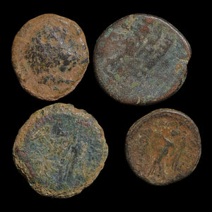 Lot of 4 Miscellaneous Greek Bronze Issues - c. 400 to 50 BCE - Greek World