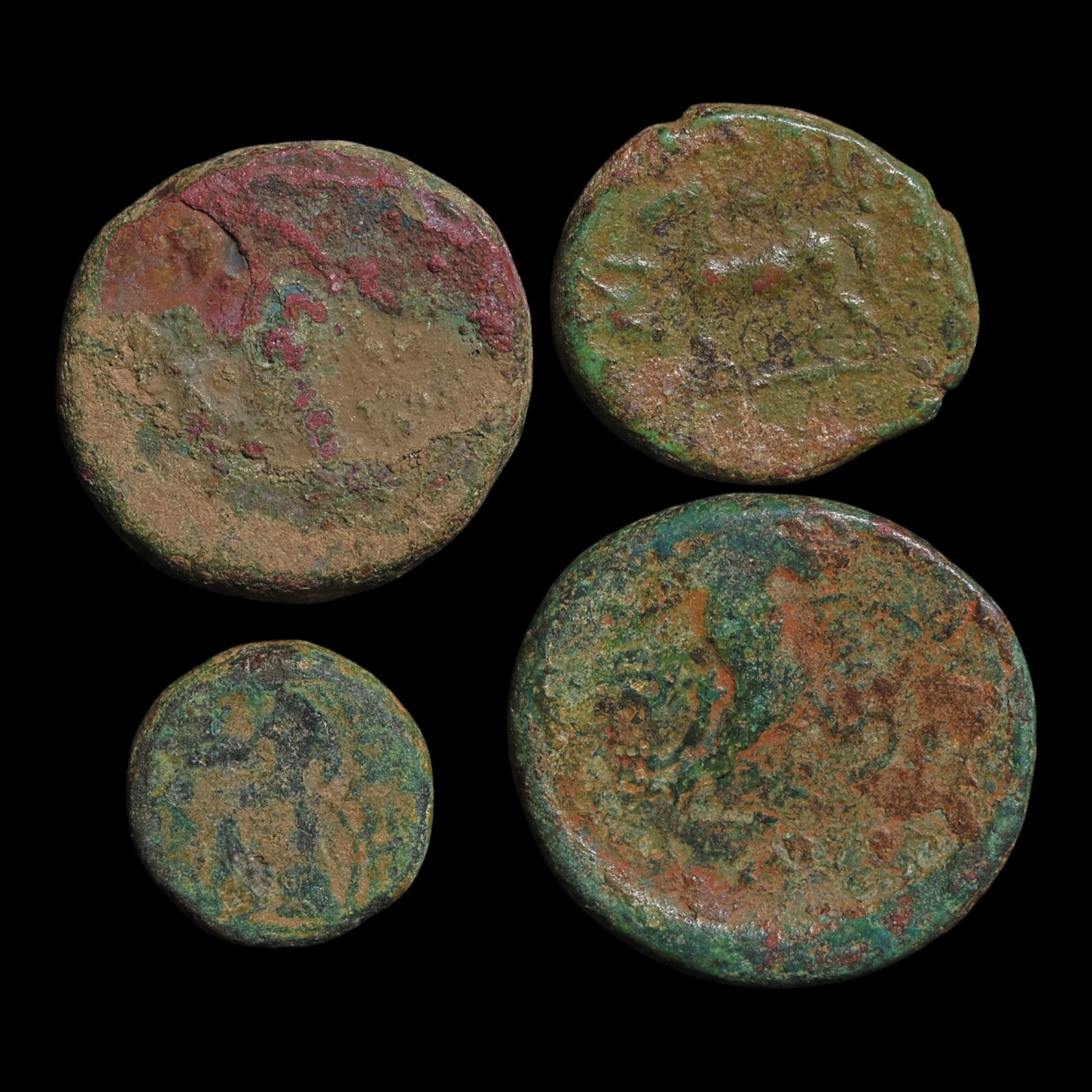 Lot of 4 Miscellaneous Greek Bronze Issues - c. 400 to 50 BCE - Greek World