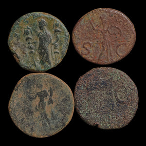 Rome, Lot of 4 Large Bronze Denominations - c. 50 to 250 CE - Roman Empire