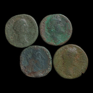Rome, Lot of 4 Large Bronze Sestertii, Nerva-Antonine Dynasty - 96 to 192 CE - Roman Empire