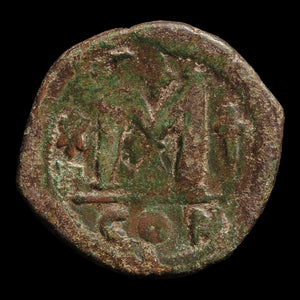 Byzantine Empire, Emperor Justinian I, AE Follis (Sear 158), Constantinople - 527 to 565 CE - Byzantine Empire