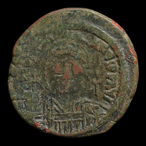Byzantine Empire, Emperor Justinian I, AE Half-Follis (Sear 208) - 542 to 543 CE - Byzantine Empire