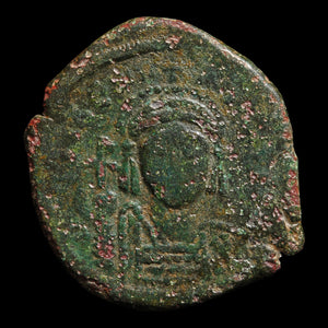 Byzantine Empire, Emperor Maurice Tiberius, AE Follis (Sear 517) - 583 to 584 CE - Byzantine Empire