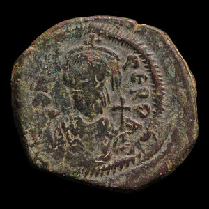 Byzantine Empire, Emperor Phocas, AE Half-Follis (Sear 643) - 602 to 610 CE - Byzantine Empire