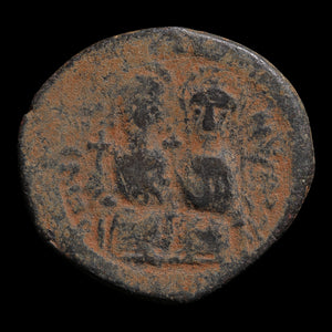 Byzantine Empire, Emperor Justin II & Empress Sophia, AE Follis (Sear 369) - 572 to 573 CE - Byzantine Empire
