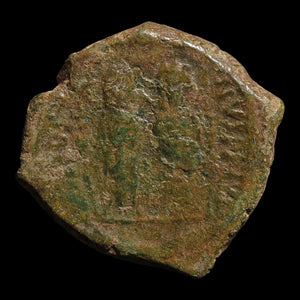 Byzantine Empire, Emperor Justin II & Empress Sophia, AE Half-Follis (Sear 366) - 565 to 578 CE - Byzantine Empire