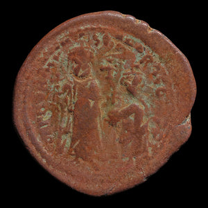 Byzantine Empire, Heraclius and Heraclius Constantine, AE Follis (Overstruck on Past Emperor, Sear 805) - 610 to 641 CE - Byzantine Empire
