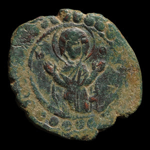 Byzantine Empire, Anonymous Follis, Class K, Portrait of Christ (Attributed to Alexius I) - 1081 to 1118 CE - Byzantine Empire