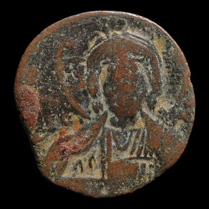 Byzantine Empire, Anonymous Follis, Class A1, Portrait of Christ (Attributed to John I) - 969 to 976 CE - Byzantine Empire