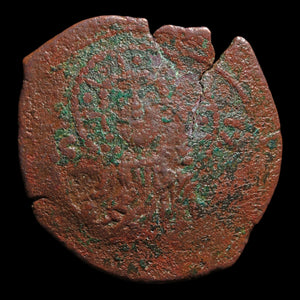 Latin Rulers of Constantinople, BI Trachy, Christ & Archangel Michael (Sear 2036) - 1204 to 1261 CE - The Crusades