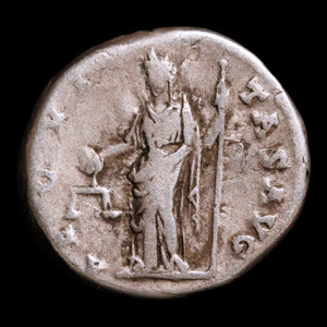 Rome, Emperor Antoninus Pius, Silver Denarius, Aequitas - 140 to 143 CE - Roman Empire