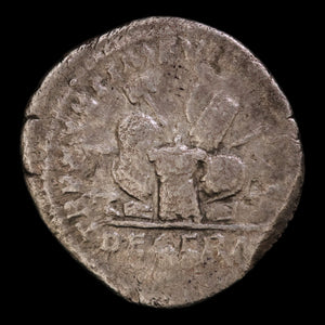 Rome, Emperor Marcus Aurelius, Silver Denarius, Pile of Arms Reverse - 176 to 177 CE - Roman Empire