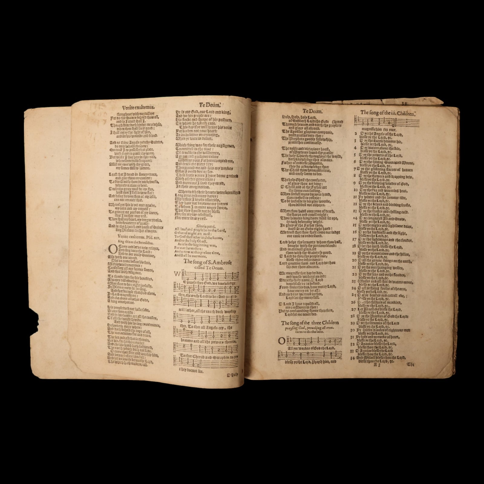 "The Whole Booke of Paslmes," Portion of an English Psalm Hymnal - Published 1614 - England