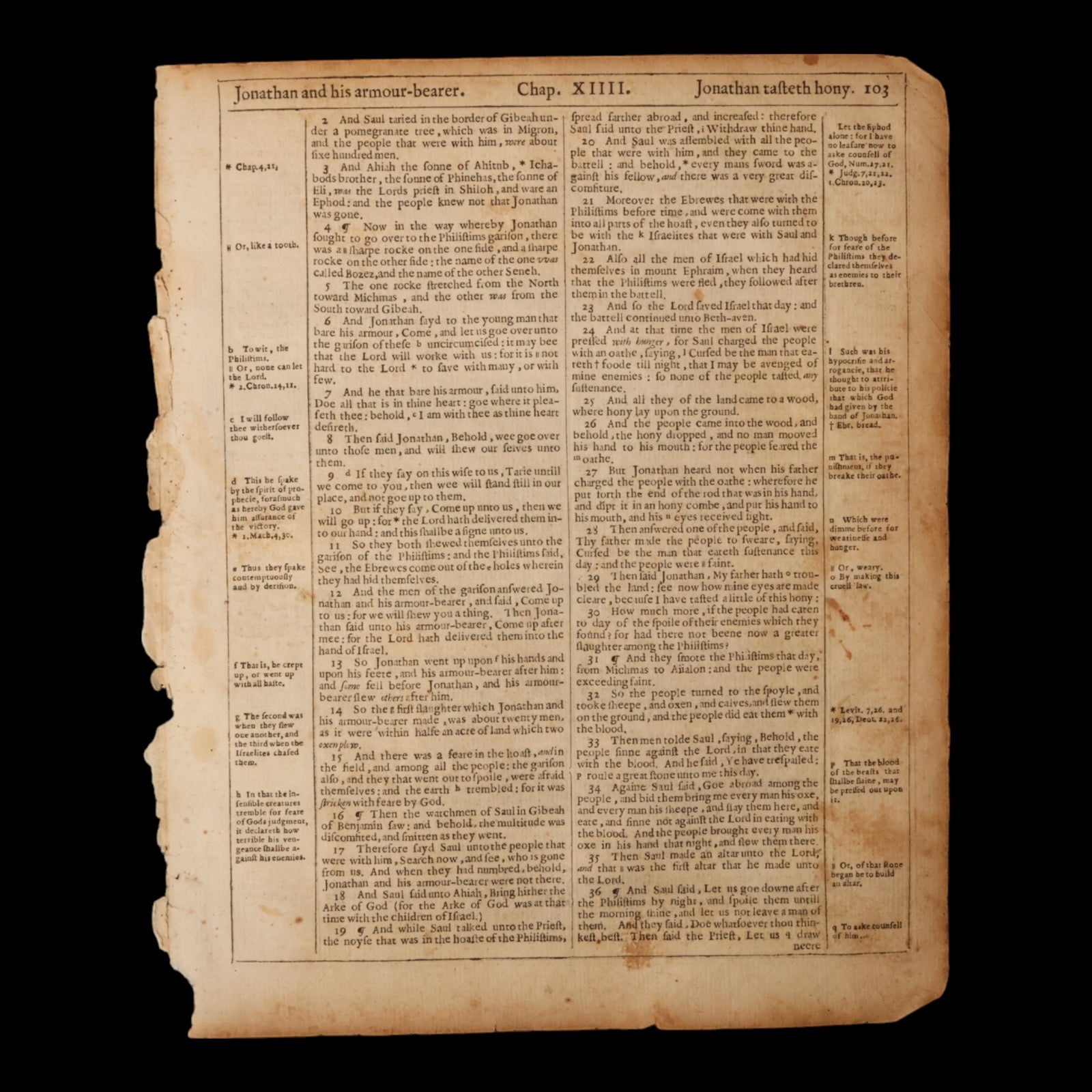 Early Edition King James Bible (David and Goliath Passages) - 1614 to 1649 - England